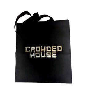 Crowded House Music‎ Band Tote Bag New Unused Black Canvas Unisex
